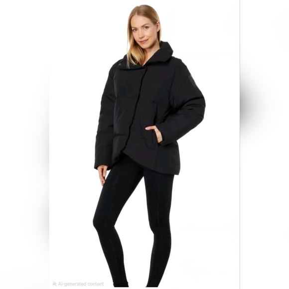 Women's Adidas Down Coat Big Baffle J Size XL Black with NWT HN9934